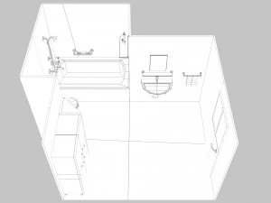 cartoon bathroom 3D Model