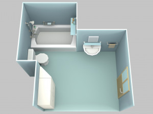 cartoon bathroom 3D 모델