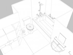 cartoon bathroom 3D 모델
