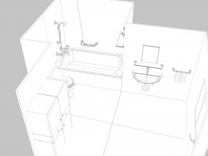 cartoon bathroom 3D 모델