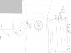 cartoon bathroom 3D 모델