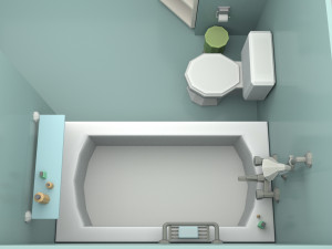 cartoon bathroom 3D 모델