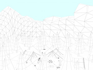 cartoon camp 3Dモデル