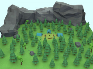 cartoon camp 3Dモデル