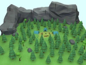 cartoon camp 3D Model