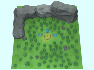 cartoon camp 3Dモデル