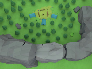 cartoon camp 3Dモデル