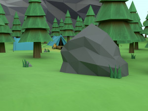 cartoon camp 3Dモデル