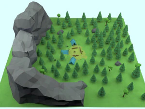 cartoon camp 3D Model