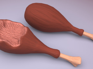 cartoon chicken leg Modelo 3D