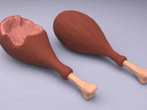 cartoon chicken leg 3D Model