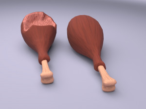 cartoon chicken leg Modelo 3D
