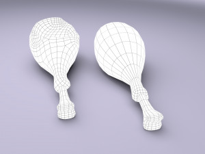 cartoon chicken leg Modelo 3D