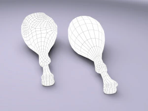 cartoon chicken leg 3D Model