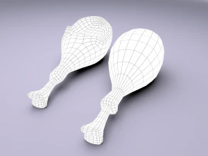 cartoon chicken leg 3D Model