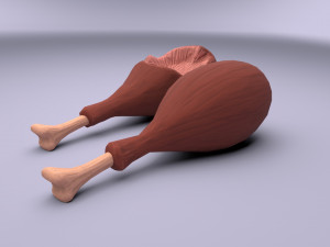 cartoon chicken leg Modelo 3D