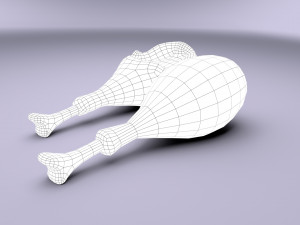 cartoon chicken leg Modelo 3D