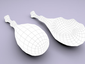 cartoon chicken leg Modelo 3D