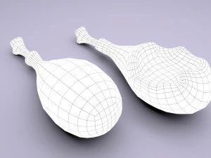 cartoon chicken leg 3D Model