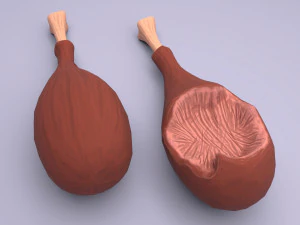 cartoon chicken leg 3D Model