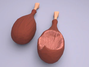 cartoon chicken leg 3D Model