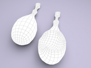 cartoon chicken leg Modelo 3D