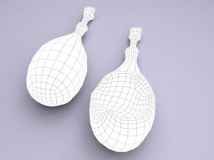 cartoon chicken leg 3D Model