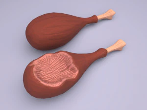 cartoon chicken leg 3D Model