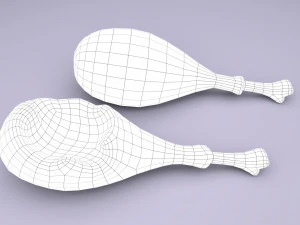 cartoon chicken leg 3D Model