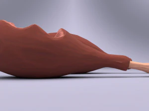 cartoon chicken leg 3D Model