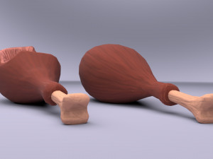 cartoon chicken leg Modelo 3D