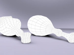 cartoon chicken leg 3D Model