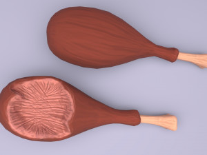 cartoon chicken leg Modelo 3D