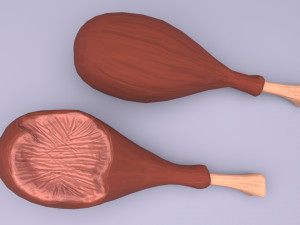 cartoon chicken leg Modelo 3D