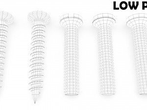 screws bolts 3D Модель
