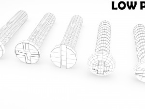 screws bolts 3D Модель