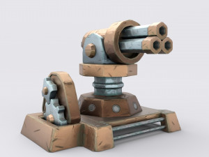 cartoon turret 3D मॉडल