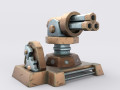 Cartoon Turret 3D-Modell