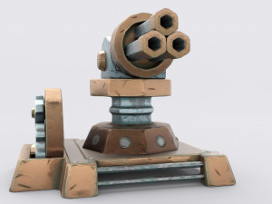 cartoon turret 3D Model