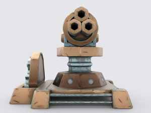 cartoon turret 3D Model
