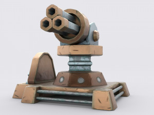 cartoon turret 3D Model