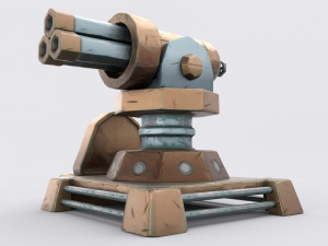 cartoon turret 3D Model