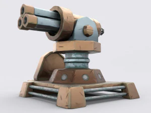 cartoon turret 3D Model