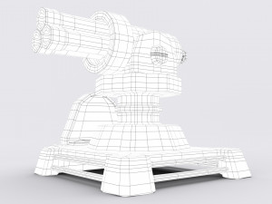 cartoon turret 3D Model