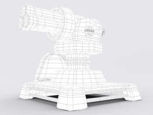 cartoon turret 3D Model