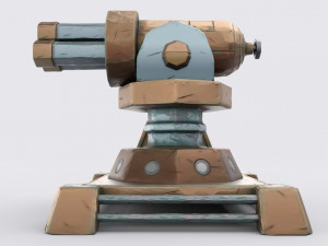 cartoon turret 3D Model