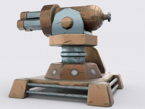 cartoon turret 3D Model