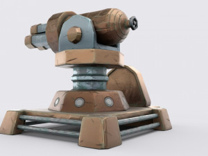 cartoon turret 3D Model
