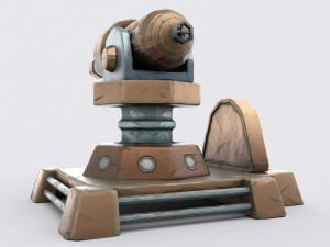 cartoon turret 3D Model