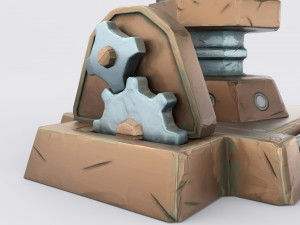 cartoon turret 3D Model